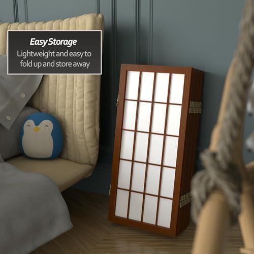 Red Lantern 26.5 in. Short Desktop Window Pane Shoji Screen - Image 5
