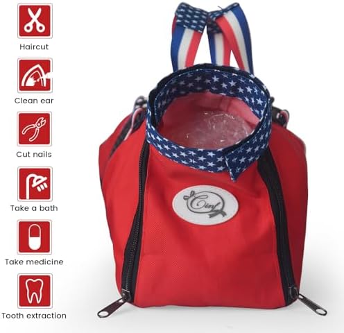 Cinf Cat Nail Clipping Cleaning Grooming Restraint Bag （Free Muzzle） No - Image 4