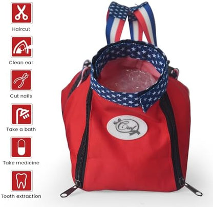 Cinf Cat Nail Clipping Cleaning Grooming Restraint Bag （Free Muzzle） No - Image 4