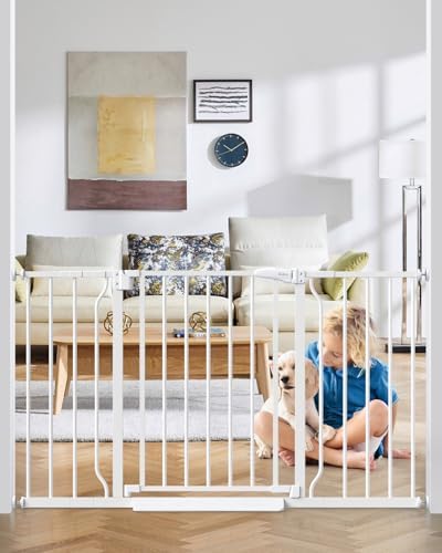 29"-51" Extra Wide Baby Gate, No Drilling Auto Close Dog Gate by Cideny