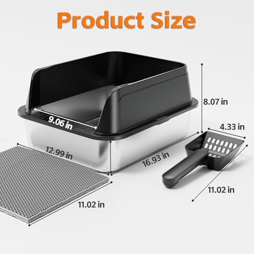Premium Stainless Steel Cat Litter Box - Image 2