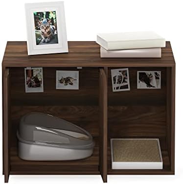 Furinno Peli Litter Box Enclosure, Columbia Walnut - Image 3