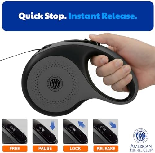 American Kennel Club Retractable Dog Leash, Tangle-Free, Ergonomic Grip - Image 4