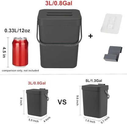 LALASTAR Mini Countertop Trash Can, Compact Waste Basket Garbage Can, Small - Image 2