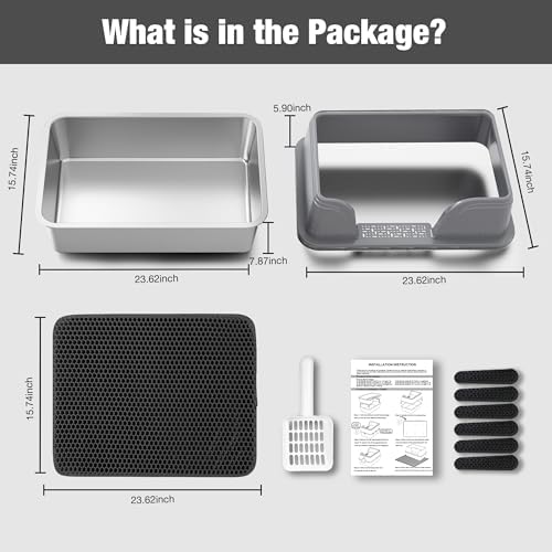 Suhaco XXXL Stainless Steel Litter Box - Image 5