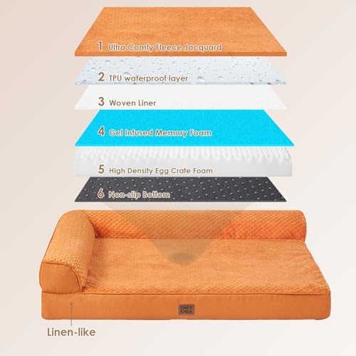 EHEYCIGA Memory Foam Dog Bed, Large Size Orthopedic Dog Bed - Image 5