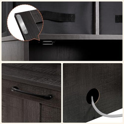 DWANTON Cat Litter Box Enclosure, 2 Storage Shelves and 2 Drawers - Image 7
