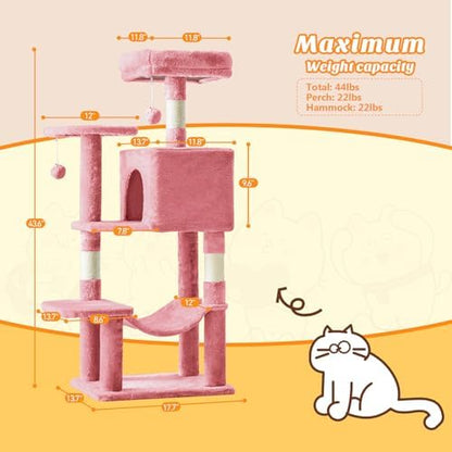 DUMOS Small 44 Inch Cat Tree Tower - Image 5