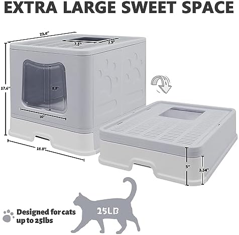XL Foldable Cat Litter Box - Image 2