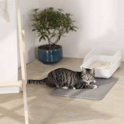 Cat Litter Trapping Mat, Hexagon Grids & Anti-Leak Base, Machine Washable - Image 7