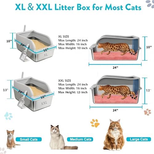 Enclosed Stainless Steel Litter Boxes - Image 2