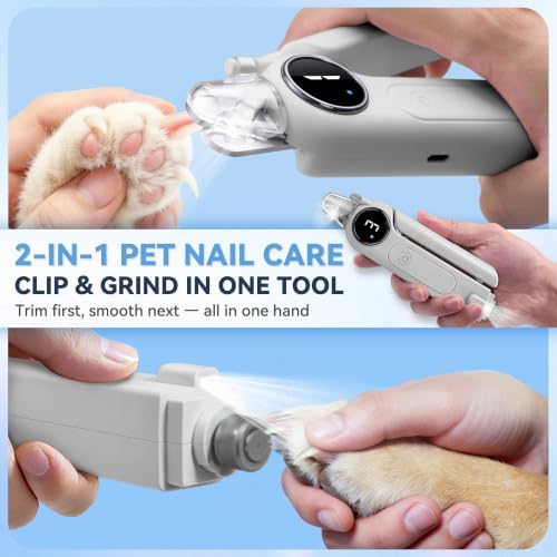 2-in-1 Quiet Electric Pet Nail Clipper & Grinder - Image 2