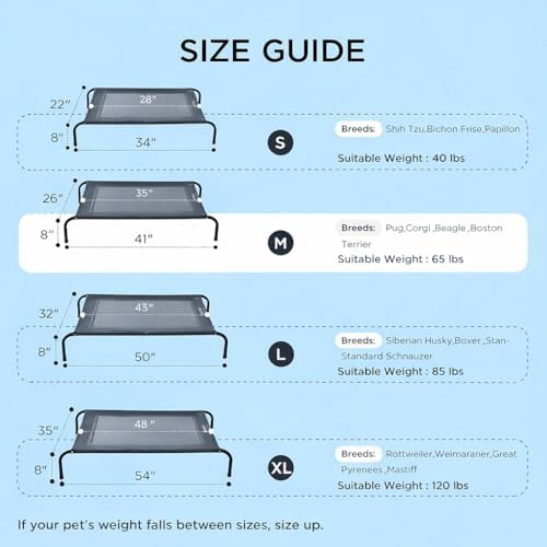 Cooling Elevated Dog Bed with Non-Slip Floor Protectors & Breathable Mesh - Image 4