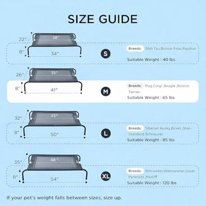 Cooling Elevated Dog Bed with Non-Slip Floor Protectors & Breathable Mesh - Image 4