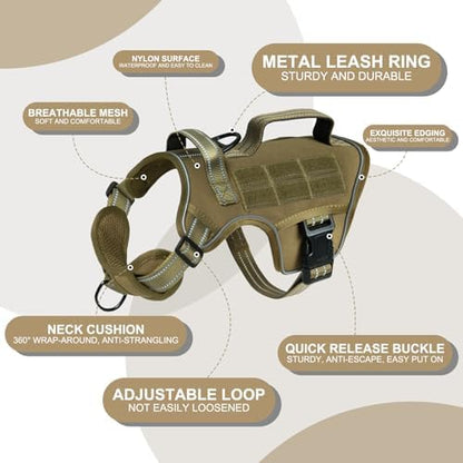 Dog Harness, Tactical No Pull for Small Sized Dog - Image 6
