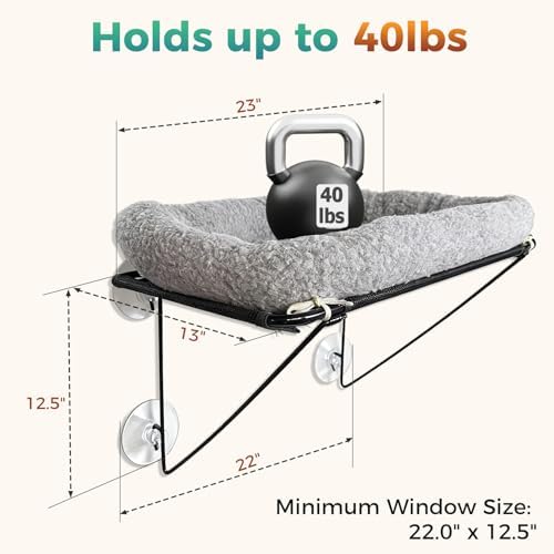 Cat Window Perch, Cordless Cat Hammock Window Seat - Image 3