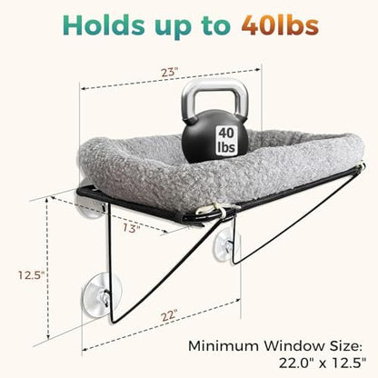 Cat Window Perch, Cordless Cat Hammock Window Seat - Image 3