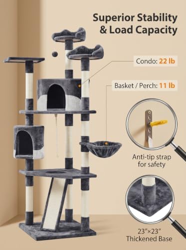 Yaheetech 79in Multi-Level Tall Cat Tree - Image 3