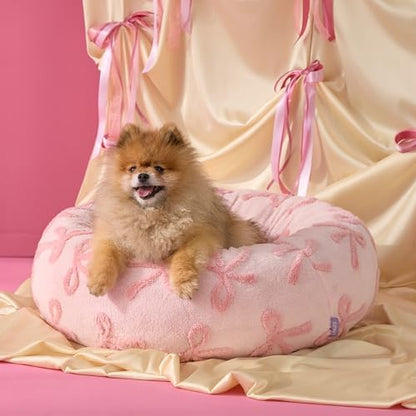 LE SURE Shown on TV Jacquard Donut Cute Small Dog Beds by Lesure