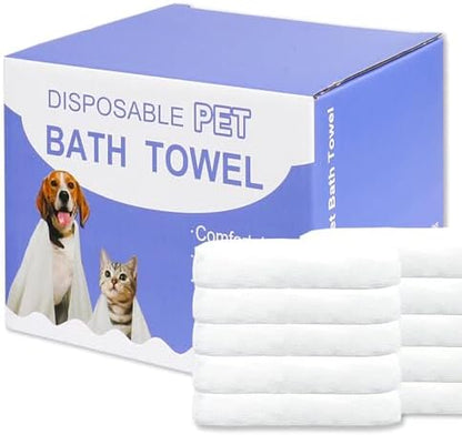 Disposable Pet Towel 10 Pack, Absorbent Drying Towel by CHANHOO