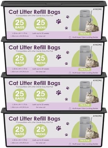 100 Cat Litter Refill Roll Bags Compatible by Unknown