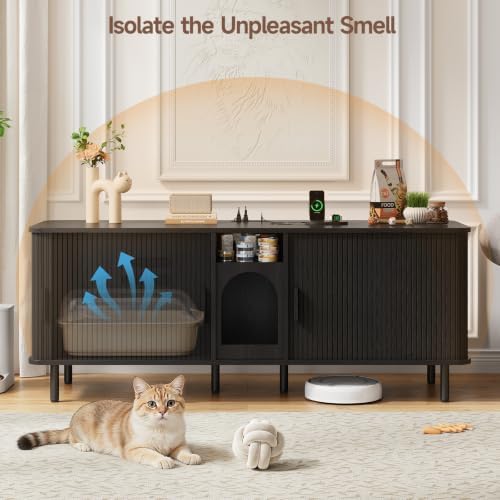 ONBRILL 65 Inches Cat Litter Box Enclosure - Image 3
