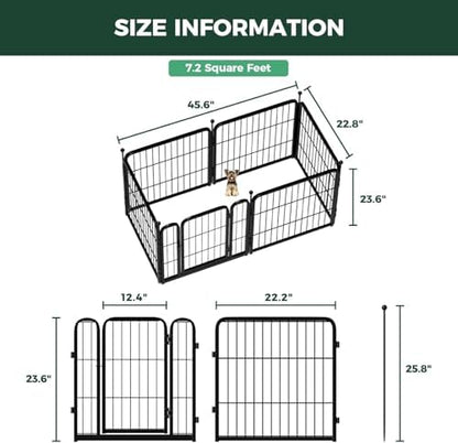 FXW Rollick Dog Playpen with Washable Pee Pad, 6 Panels - Image 6