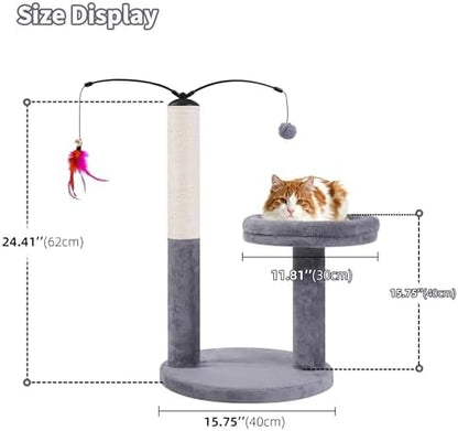 AIWIKIDE 24" Scratching Post, Interactive Cat Scratcher - Image 2