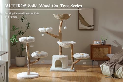 MUTTROS 59" Modern Wood Cat Tree - Image 2