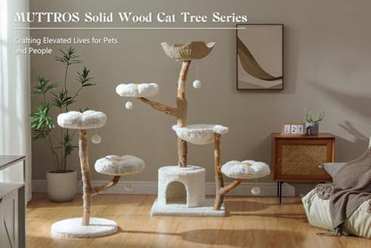 MUTTROS 59" Modern Wood Cat Tree - Image 2