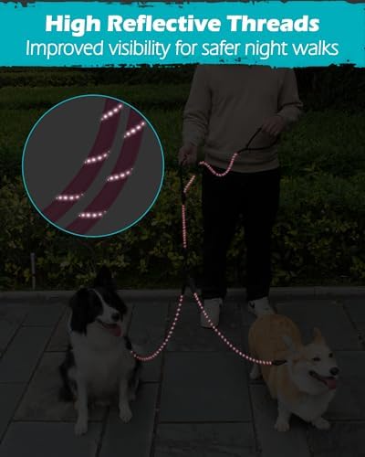 PetBonus Rope Double Dog Leash, No Tangle Dual Leash - Image 6