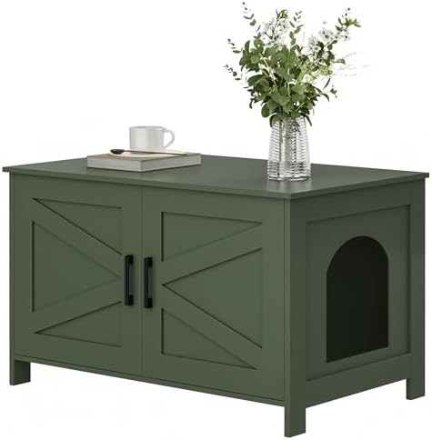 Homhedy 31.5" L Cat Litter Box Enclosure by Homhedy