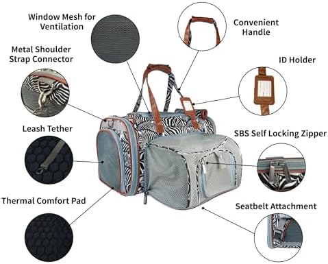 Mr. Peanut’s Gold Series Standard Size Expandable Pet Carrier - Image 3