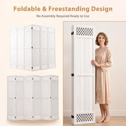 Wood Room Divider Privacy Screen - Image 3