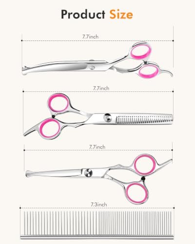 Dog Grooming Scissors Set, Professional Pet Grooming Shears - Image 2