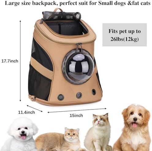 LOLLIMEOW Large Pet Carrier Backpack, Bubble Backpack Carrier - Image 2