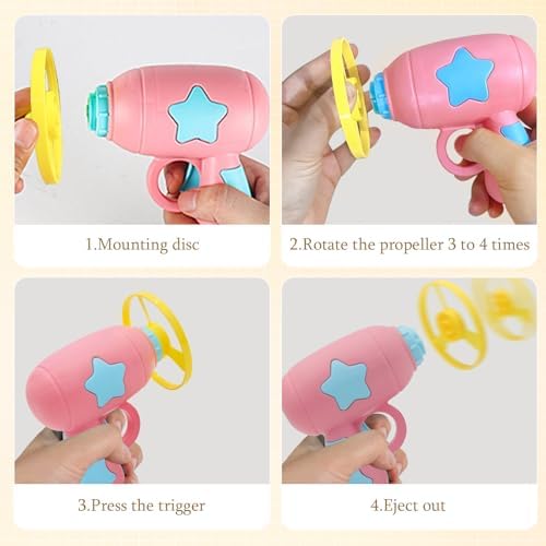 Andiker Cat Fetch Toy, Interactive Kitten Flying Disc Launcher Toy - Image 3