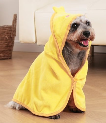 Dog Hooded Bathrobe Towel Fast Drying Absorbent Bath Warm Blanket - Image 3