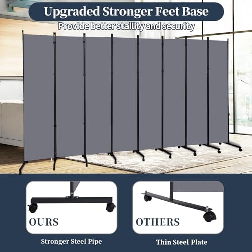 Room Divider 6 Panel-176''Wide Folding Privacy Screen, Large Partition Wall - Image 2