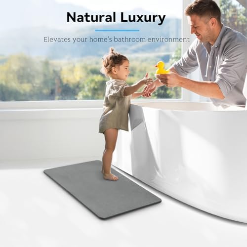 Stone Bath Mat, Dries Quickly, Non-Slip Diatomaceous Earth Bath Mats - Image 2
