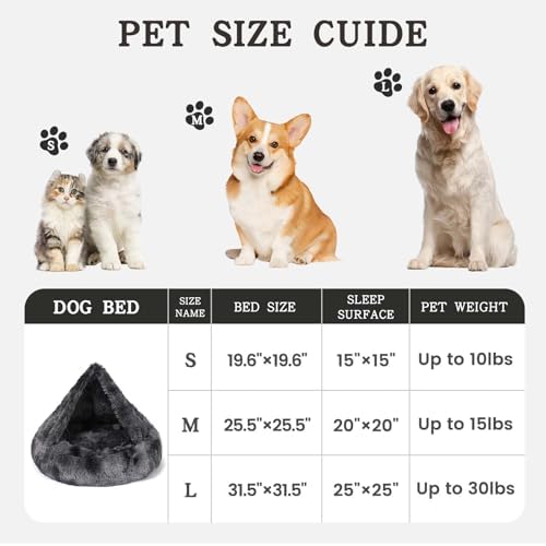 NOYAL Calming Donut Dog Bed, Hooded Cave - Image 6