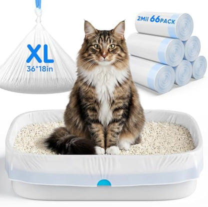 66 Count Large Litter Box Bags by Unknown