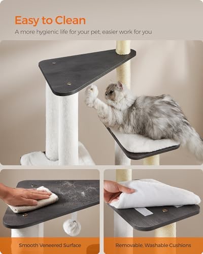 Feandrea Cat Tree, 65-Inch Multi-Level Tower - Image 4