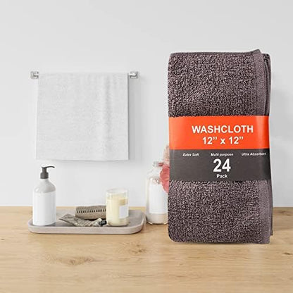 KAHAF COLLECTION 100% Cotton Wash Cloths, Lightweight, Extra Absorbent - Image 2