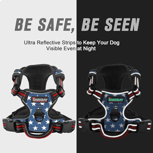 BARKBAY No Pull Dog Harness Front Clip Heavy Duty Reflective Easy Control Handle - Image 4