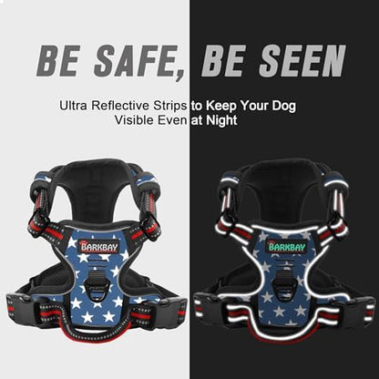 BARKBAY No Pull Dog Harness Front Clip Heavy Duty Reflective Easy Control Handle - Image 4