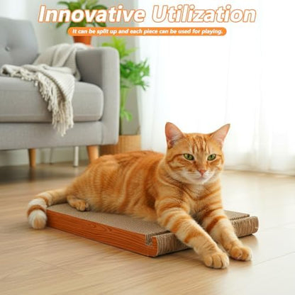3-Sided Vertical Cat Scratching Post, Cat Scratcher Foldable, Triangle Cats - Image 6