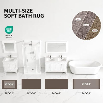 ILANGO Bathroom Rugs 70" × 24", Extra Soft Absorbent Microfiber Bath Rugs - Image 4