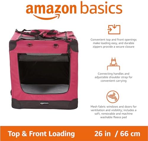 Amazon Basics Folding Portable Soft Pet Dog Crate Carrier Kennel - Image 2