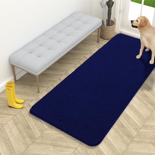 OLANLY Dog Door Mat for Muddy Paws 54x24, Super Absorbent Chenille Mud Mat by OLANLY